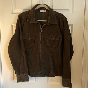 Brown Corduroy Zip Jacket